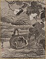 Rats and Gourd, Kawanabe Kyōsai 河鍋暁斎  Japanese, Album leaf; ink and color on silk, Japan