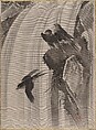 Swallows by a Waterfall, Kawanabe Kyōsai 河鍋暁斎  Japanese, Album leaf; ink and color on silk, Japan