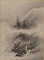Snow Landscape, Hashimoto Gahō  Japanese, Album leaf; ink and color on silk, Japan