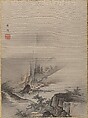 Rapids and Fall of a River, Hashimoto Gahō  Japanese, Album leaf; ink and color on silk, Japan