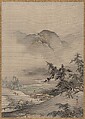 Landscape, Hashimoto Gahō  Japanese, Album leaf; ink and color on silk, Japan