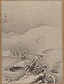 Lake and Causeway, Hashimoto Gahō  Japanese, Album leaf; ink and color on silk, Japan