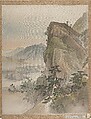 Landscape, Kawabata Gyokushō Japanese, Album leaf; ink and color on silk, Japan