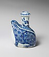 Frog-Shaped Pouring Vessel (Kendi), Porcelain painted with cobalt blue under transparent glaze (Jingdezhen ware), China