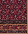 Painted Cotton with Celestial Deva Design in a Trellis Pattern, Painted and mordant-dyed cotton, India (for the Thai market)