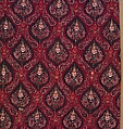 Painted Cotton with Celestial Deva Design in a Trellis Pattern, Painted and mordant-dyed cotton, India (for the Thai market)