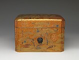 Box with Design of Pine, Bamboo, and Cherry Blossom, Sprinkled gold on lacquer (maki-e), Japan