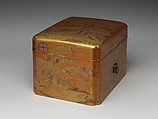 Box with Design of Pine, Bamboo, and Cherry Blossom, Sprinkled gold on lacquer (maki-e), Japan