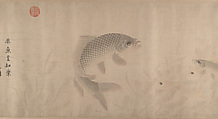 The Pleasures of Fishes, Zhou Dongqing (Chinese, active late 13th century), Handscroll; ink and color on paper, China