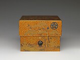 Box with Design of Pine, Bamboo, and Plum, Sprinkled gold on lacquer (maki-e), Japan
