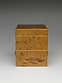 Box with lid, Sprinkled gold on lacquer (maki-e), Japan