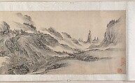 Landscape after Dong Yuan, Juran, Ma Yuan, and Xia Gui, Li Zai (Chinese, active 17th century) ?, Handscroll; ink and color on paper, China