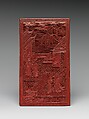 Pair of screens with scenes from Romance of the West Chamber, Carved red lacquer, China