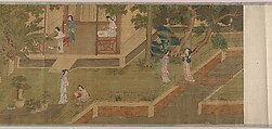 Lady Su Hui and Her Verse Puzzle, Handscroll; ink and color on silk, China