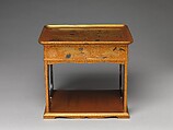 Cosmetic Stand with Pine, Bamboo, and Cherry Blossom from a Wedding Set, Lacquered wood with gold, silver takamaki-e, hiramaki-e, cut-out gold foil application on nashiji (“pear-skin”) ground, Japan