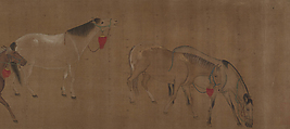 Eight Horses, Unidentified artist, Handscroll; ink and color on silk, China