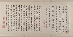 Flowers of the Four Seasons, Shen Zhou (Chinese, 1427–1509), Handscroll; ink and color on paper, China