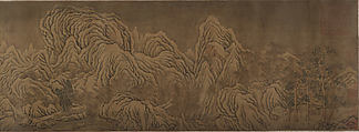 Mountains in the Snow, Unidentified artist, Handscroll; Ink and color on silk, China