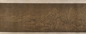 Mountains in the Snow, Unidentified artist, Handscroll; Ink and color on silk, China