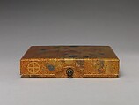 Box with Design of Chrysanthemums by a Stream, Sprinkled gold on lacquer (maki-e), Japan