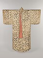 Noh Costume (Surihaku) with Chinese Bellflowers, Gold and silver leaf on silk satin, Japan
