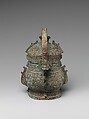 Ritual wine container with handle (You), Bronze, China