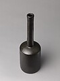 Long-Necked Bottle, Lee In-chin (Korean, born 1957), White-bodied stoneware with iron-black glaze, Korea