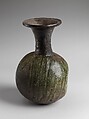 Long-Necked Jar, Stoneware with natural ash glaze (Sue ware), Japan