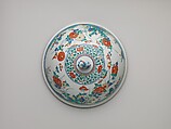 Tureen with rocks, flowers, and birds, Porcelain painted with cobalt blue under and colored enamels over transparent glaze (Arita ware; Kakiemon type), Japan