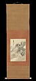 Autumn Landscape, Yosa Buson (Japanese, 1716–1783), Hanging scroll, color on satin, Japan
