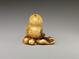 Netsuke of Octopus Holding Clam, Ivory, Japan