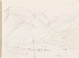 Landscape, Xie Zhiliu  Chinese, Sheet from a sketchbook; pencil on paper, China