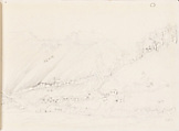 Landscape, Xie Zhiliu  Chinese, Sheet from a sketchbook; pencil on paper, China