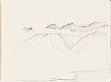 Landscape, Xie Zhiliu (Chinese, 1910–1997), Sheet from a sketchbook; pencil on paper, China