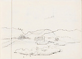 West Lake, Hangzhou: Little Isle of the Immortals, Xie Zhiliu (Chinese, 1910–1997), Sheet from a sketchbook; pencil and ink on paper, China