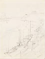 Landscape, Xie Zhiliu  Chinese, Sheet from a sketchbook; pencil on paper, China