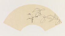 Bird on a Branch, Xie Zhiliu Chinese, Drawing; ink over pencil on tracing paper, China
