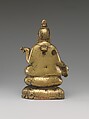 Seated Buddha, Brass inlaid with copper and silver, India (Kashmir region)