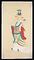 Celestial maiden, Xie Zhiliu Chinese, Drawing mounted as a hanging scroll; ink and color on paper, China