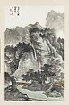 Dwelling in the Mountains, Xie Zhiliu Chinese, Hanging scroll; ink and color on paper, China