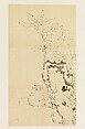 Camellia, Rock, and Butterfly, after Chen Hongshou, Xie Zhiliu  Chinese, Drawing mounted as a hanging scroll; ink on tracing paper, China