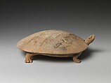 "Inkstone" and cover in the shape of a turtle, Earthenware, China