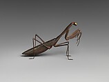 Incense Burner in Form of a Praying Mantis, Iron, gold, lining of silver, Japan
