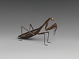 Incense Burner in Form of a Praying Mantis, Iron, gold, lining of silver, Japan