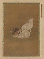 Three Rabbits, Unidentified artist, Hanging scroll; ink and color on silk, China
