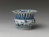 Jar with Scrolling Vine and Gourds, Porcelain painted with cobalt blue under transparent glaze (Jingdezhen ware), China