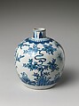 Jar decorated with auspicious characters amid plants, Porcelain painted in underglaze cobalt blue (Jingdezhen ware), China