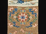 One of a Pair of Chair Strips with Auspicious Patterns, Silk and metal thread tapestry (kesi), China