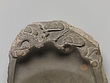 Inkstone with Pine Tree and Bird, Slate, China