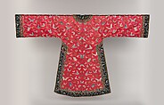 Woman’s robe with butterflies, Silk embroidery on silk satin, China